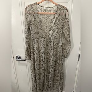 NWT Animal Print Chiffon With Sparkly Accents Kimono For Women Size S